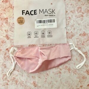 Pink Satin Face Mask
